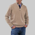 Men's Half-Zip Sweater with Ribbed Collar for Layering 7