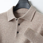 Men's Long Sleeve Polo Shirt with Ribbed Collar 6