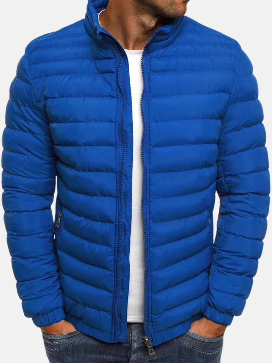 Men's Quilted Puffer Jacket with Full Zip 3
