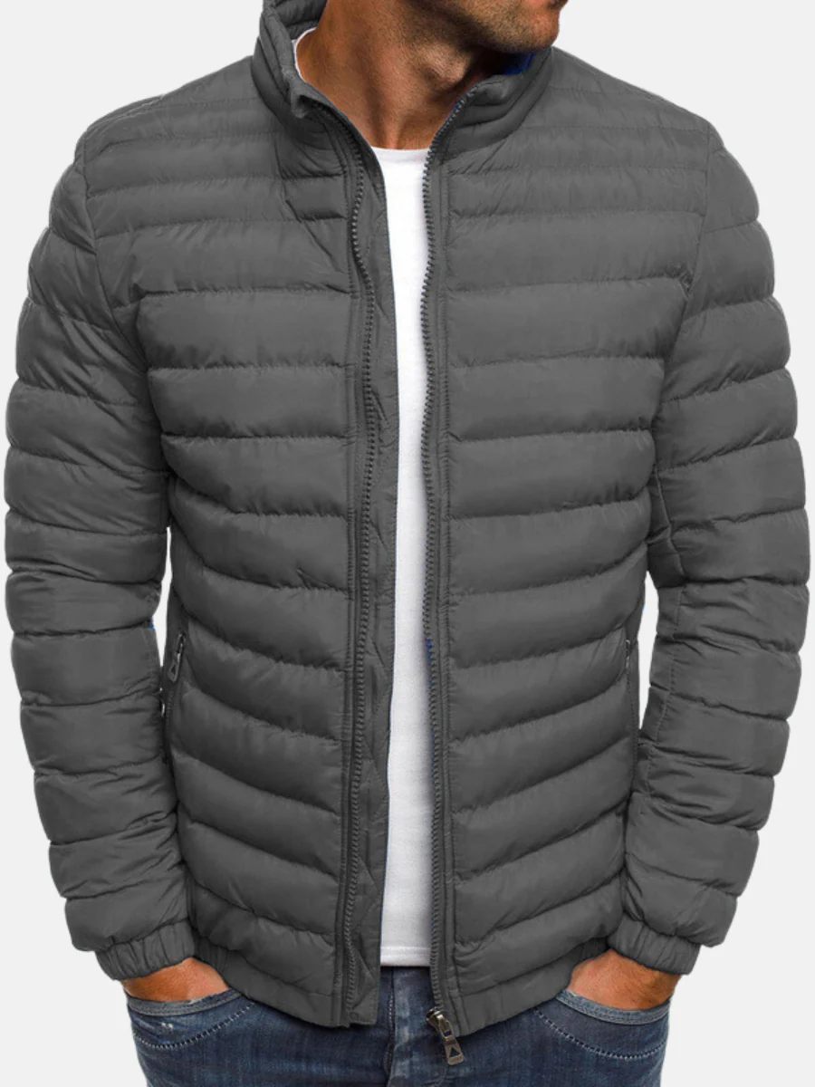 Men's Quilted Puffer Jacket with Full Zip 6