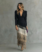Celina | Flowy V-Neck Long Sleeve Dress 4