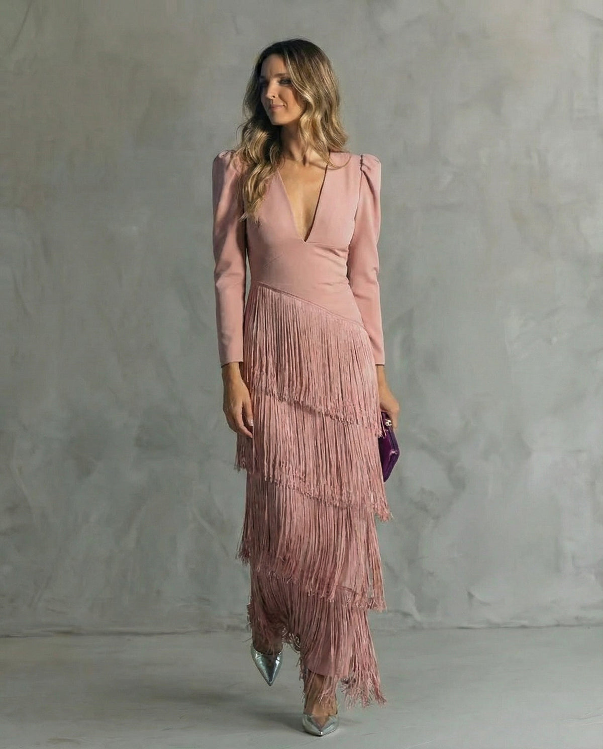 Celina | Flowy V-Neck Long Sleeve Dress 3