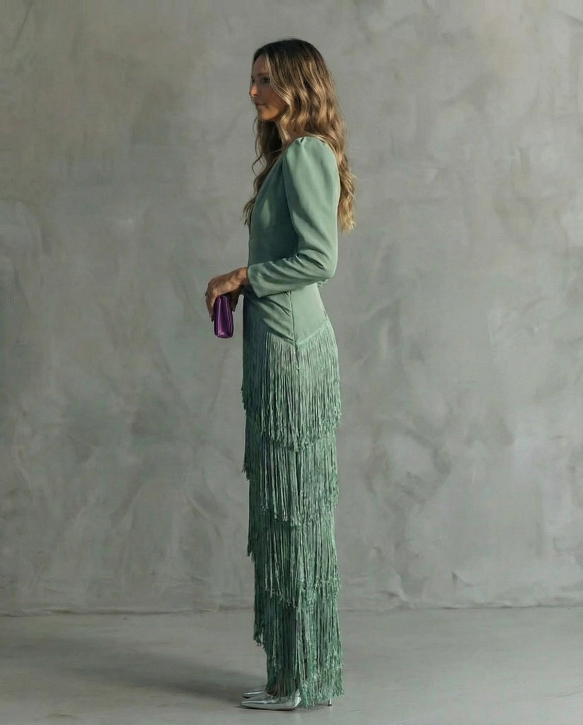 Celina | Flowy V-Neck Long Sleeve Dress 6
