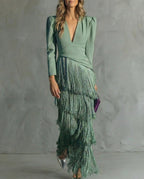 Celina | Flowy V-Neck Long Sleeve Dress 5