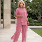Rowena | Elegant Draped Palazzo Pants Set 12