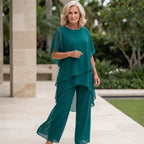 Rowena | Elegant Draped Palazzo Pants Set 11