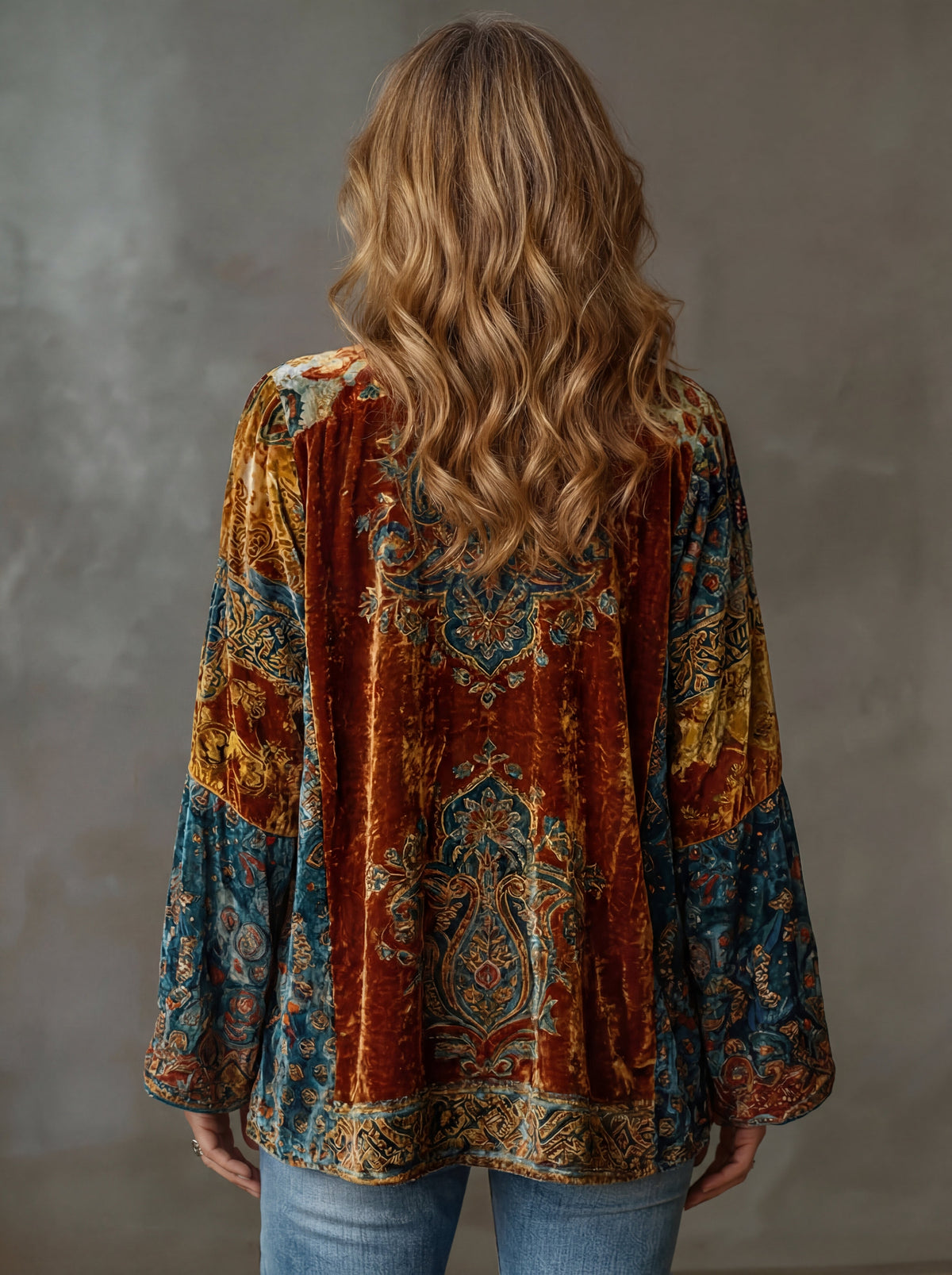 Amelie | Stylish Velvet-Touch Bohemian Cardigan 3