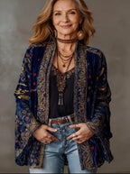 Amelie | Stylish Velvet-Touch Bohemian Cardigan 2