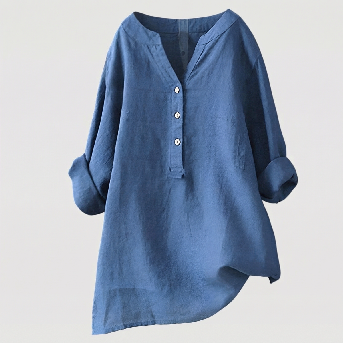Cassia | Refined V-Neck Button-Down Shirt 6