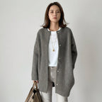 Women's Button-Front Cardigan with Ribbed Cuffs 8