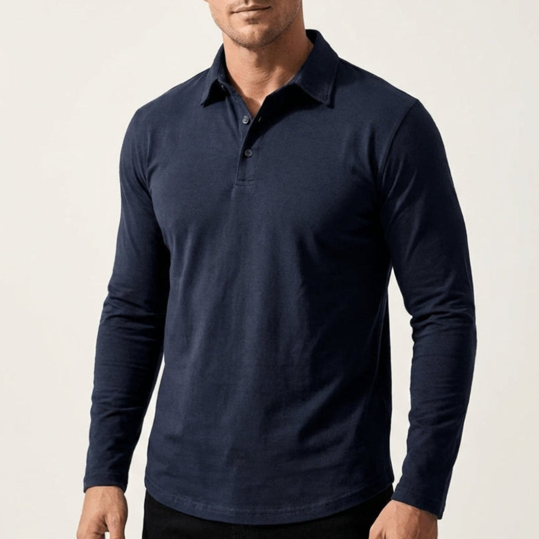 Callan | Casual Long Sleeve Collared Polo 1