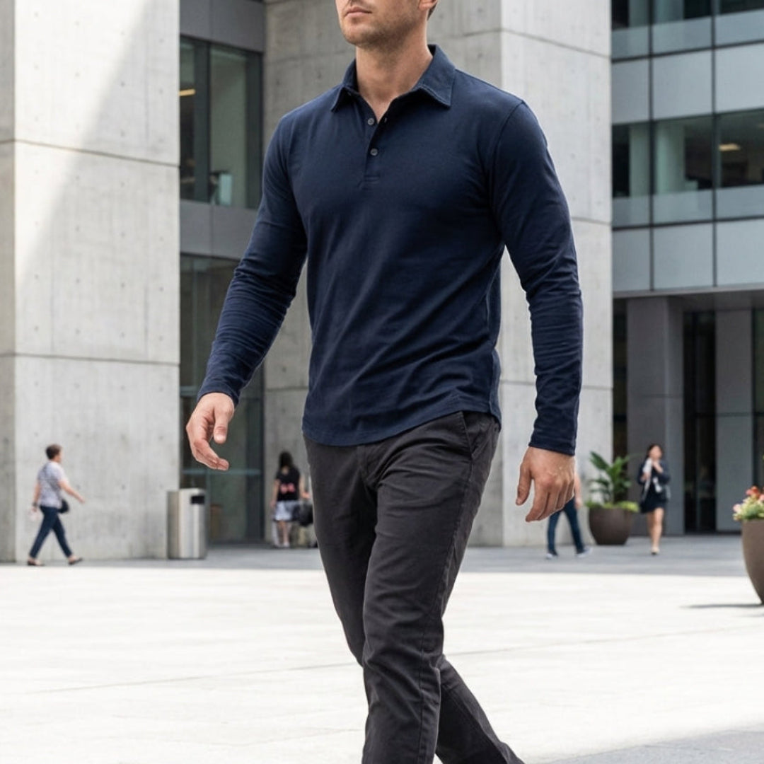 Callan | Casual Long Sleeve Collared Polo 2