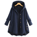 Women's Quilted Hooded Jacket with Button Front Closure 1