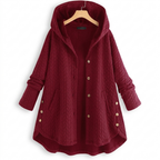 Women's Quilted Hooded Jacket with Button Front Closure 3