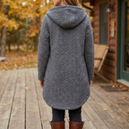 Women's Quilted Hooded Jacket with Button Front Closure 7