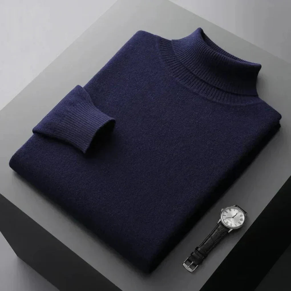 Men's Turtleneck Sweater Long Sleeve Relaxed Fit 3