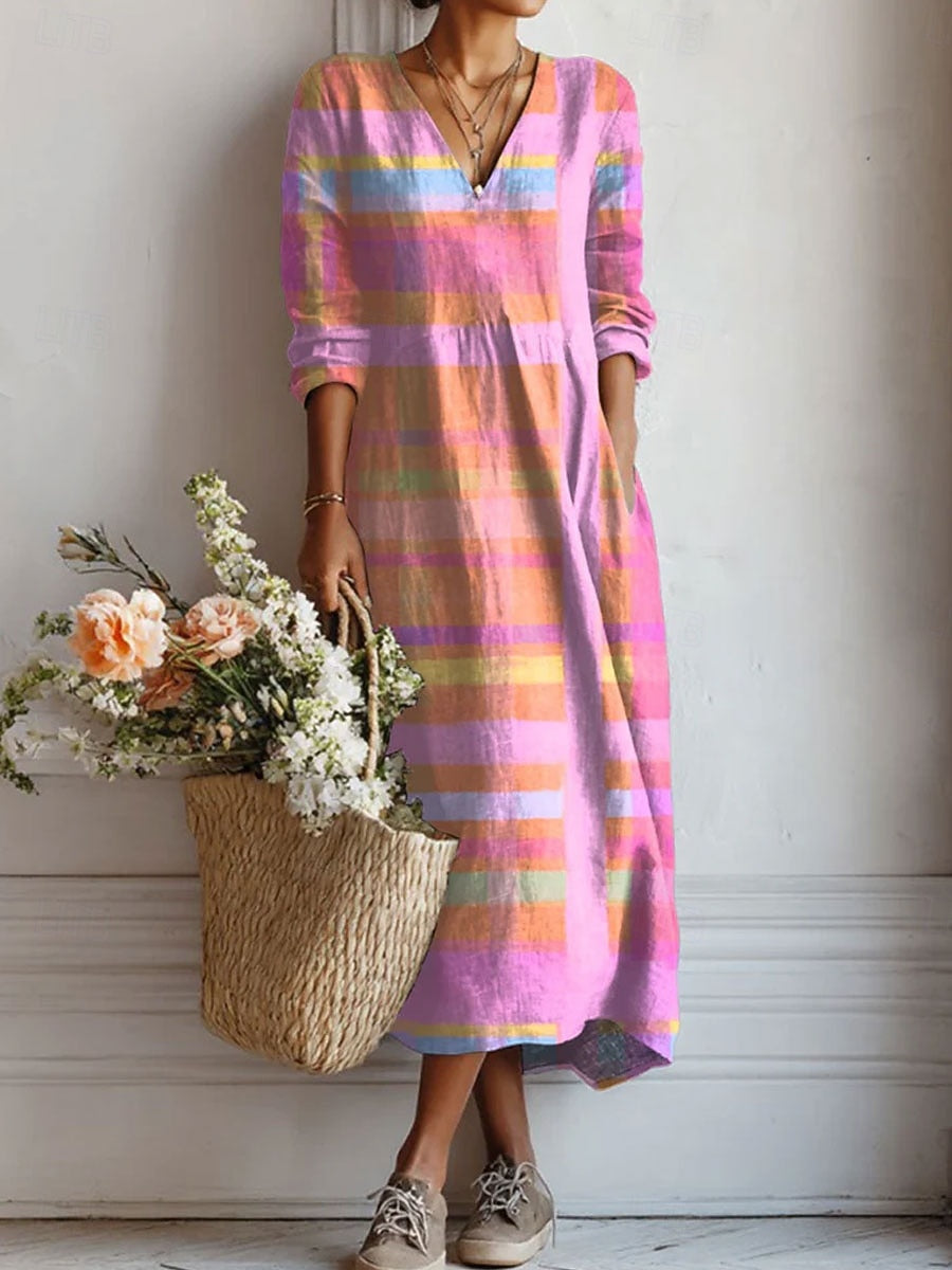 Wrenna | Classic V-Neck Everyday Comfort Dress 1