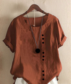 Adeline | Short Sleeve Round Neck Blouse 2