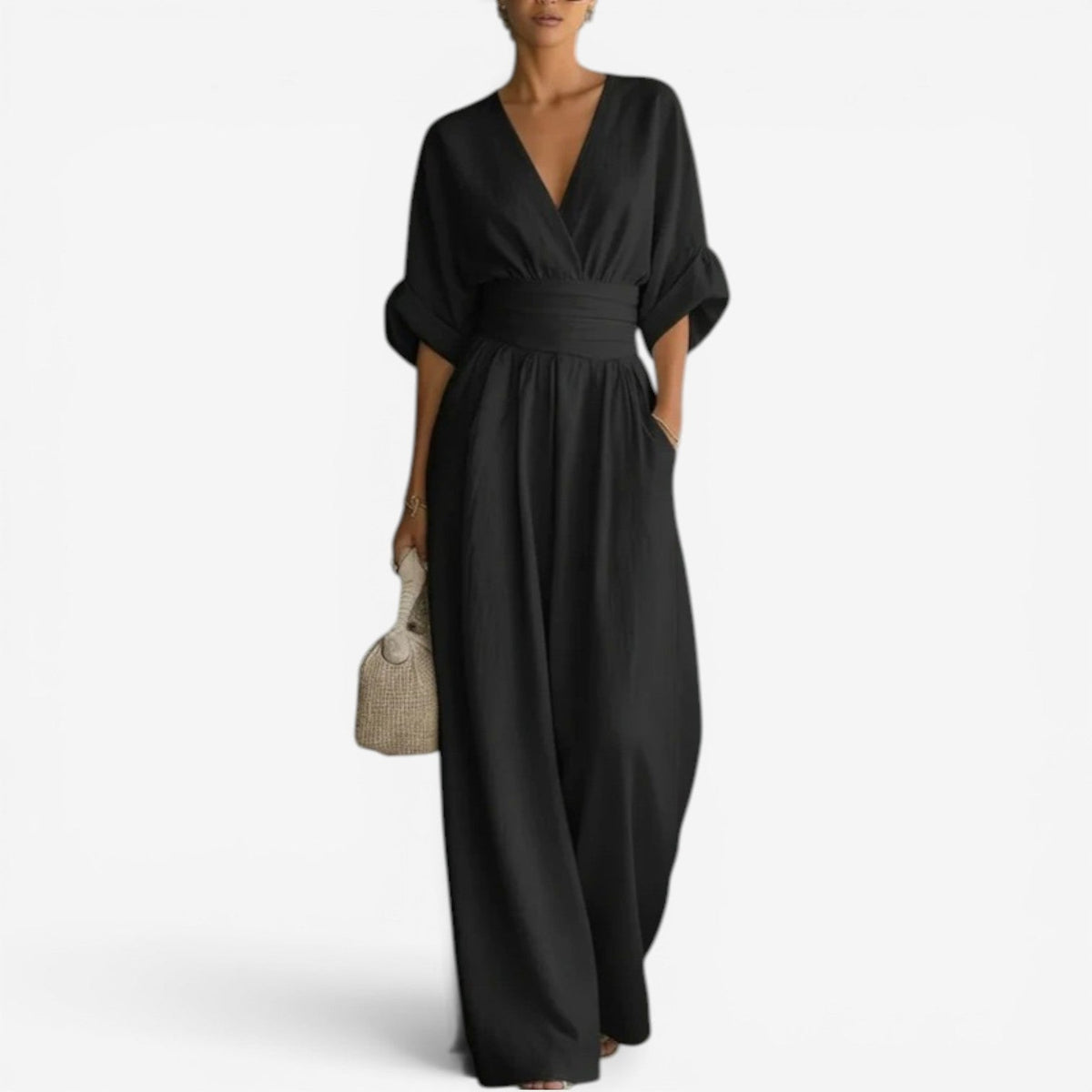 Layla | Elegant Wide Sleeve V-Neck Jumpsuit 5
