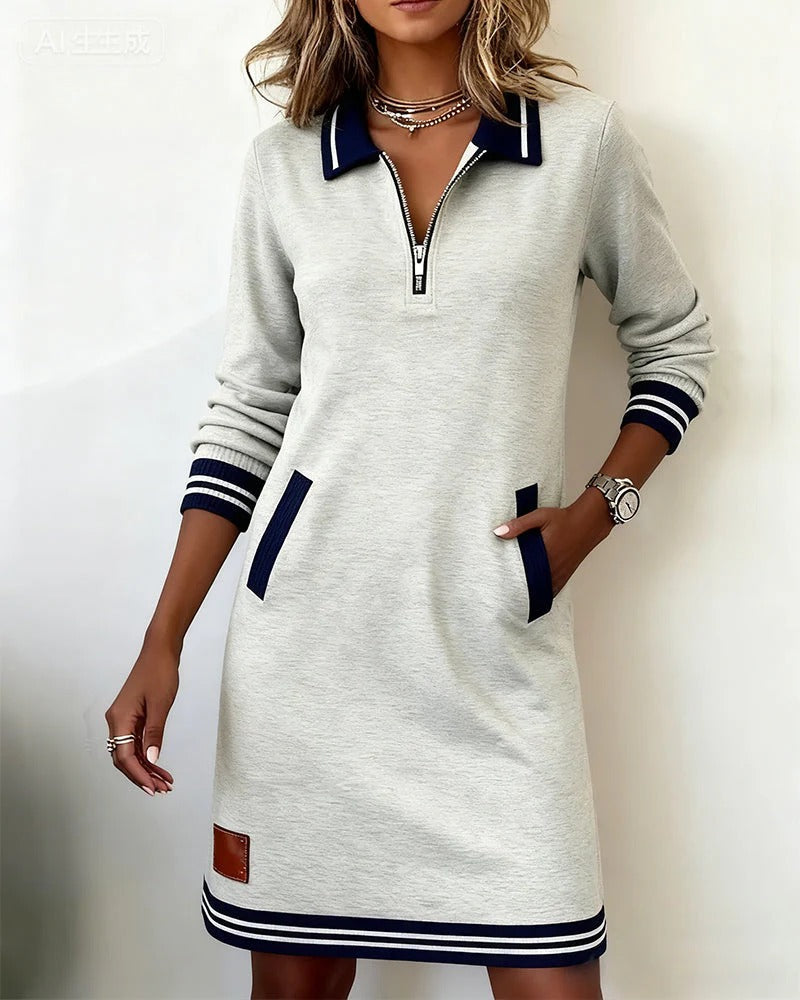 Colette | Chic Long Sleeve Collar Dress 16