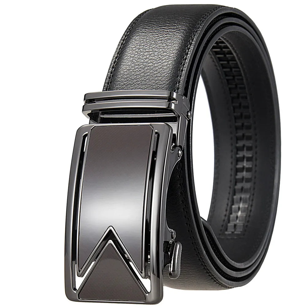 Men's Ratchet Belt with Automatic Buckle and Textured Strap 1