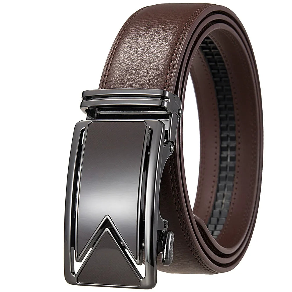 Men's Ratchet Belt with Automatic Buckle and Textured Strap 4