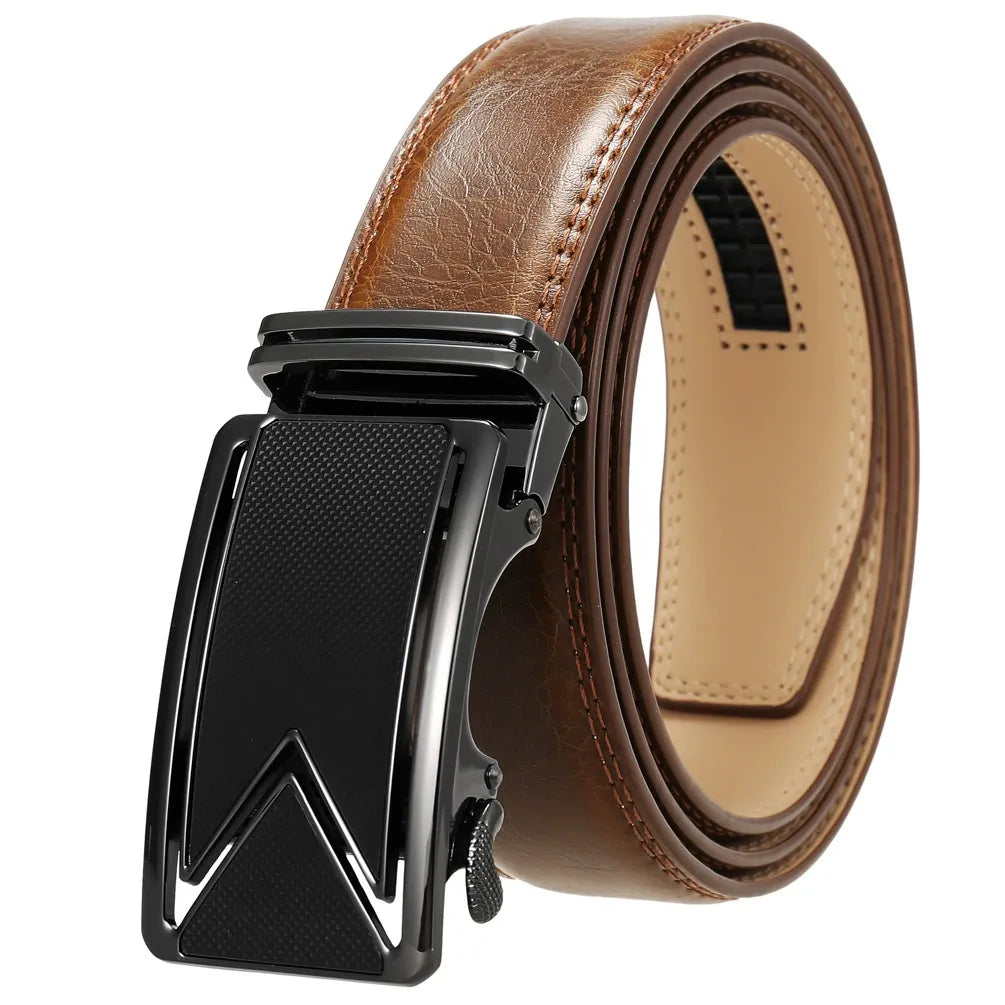 Men's Ratchet Belt with Automatic Buckle and Textured Strap 2