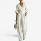 Layla | Elegant Wide Sleeve V-Neck Jumpsuit 2
