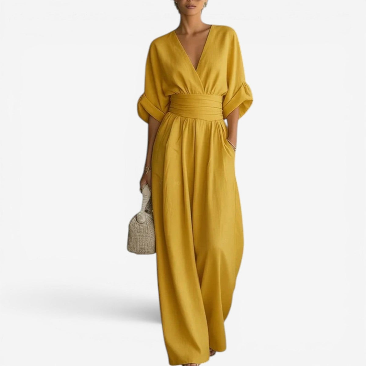 Layla | Elegant Wide Sleeve V-Neck Jumpsuit 3