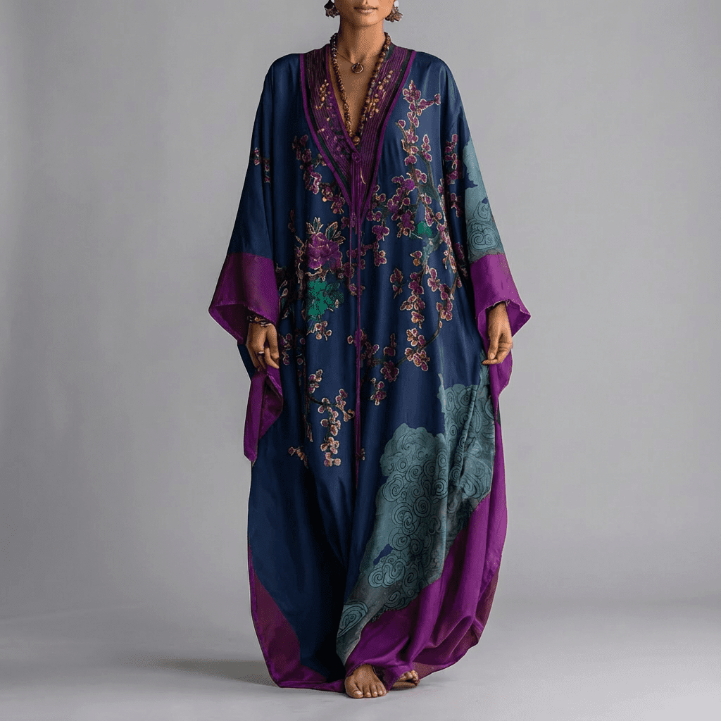 Emma | Blossom Batwing Sleeve Maxi Dress 3