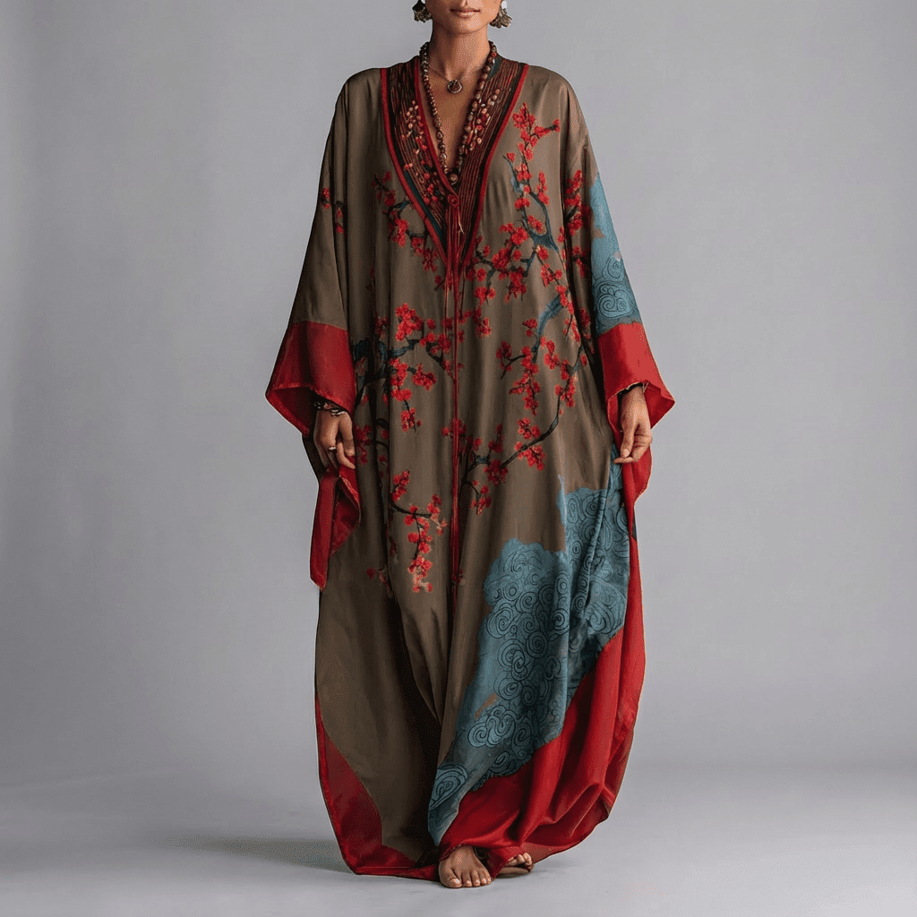 Emma | Blossom Batwing Sleeve Maxi Dress 5