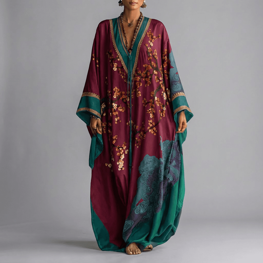 Emma | Blossom Batwing Sleeve Maxi Dress 2
