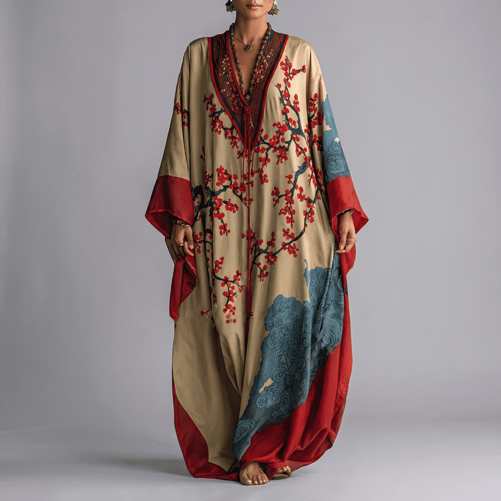 Emma | Blossom Batwing Sleeve Maxi Dress 1
