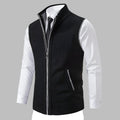 Men's Full-Zip Knit Sweater Vest with Stand Collar 3