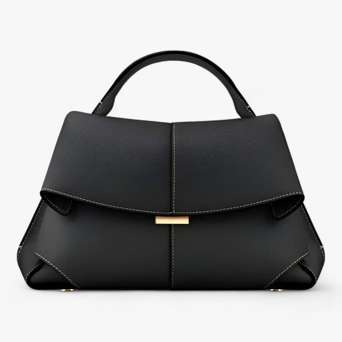 Women's Top-Handle Handbag with Flap Closure and Structured Shape 5