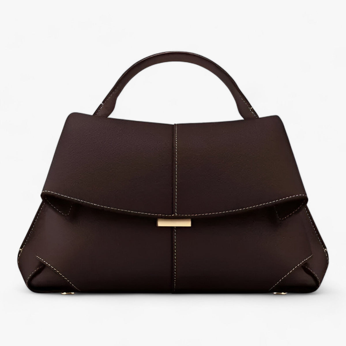 Women's Top-Handle Handbag with Flap Closure and Structured Shape 3