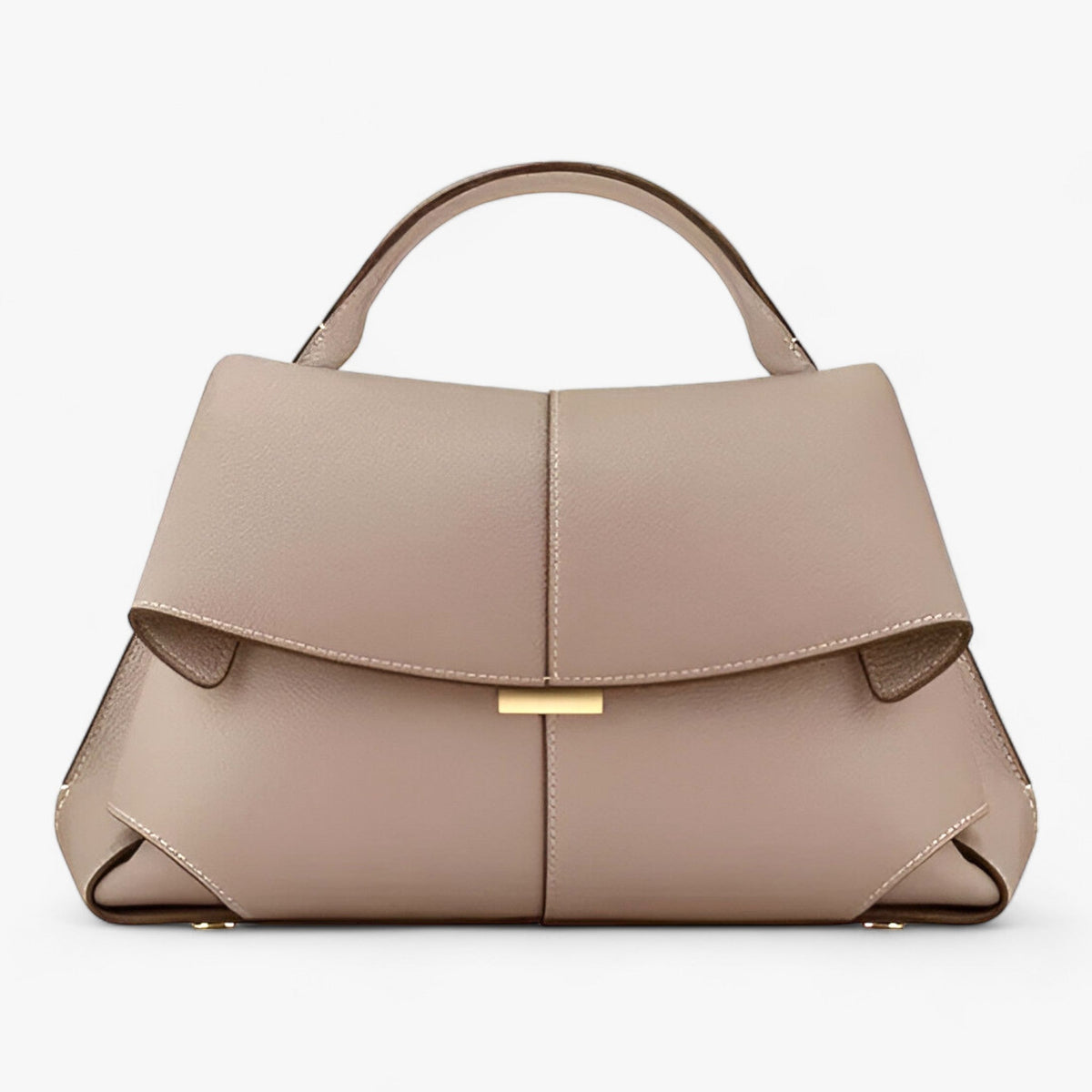 Women's Top-Handle Handbag with Flap Closure and Structured Shape 1