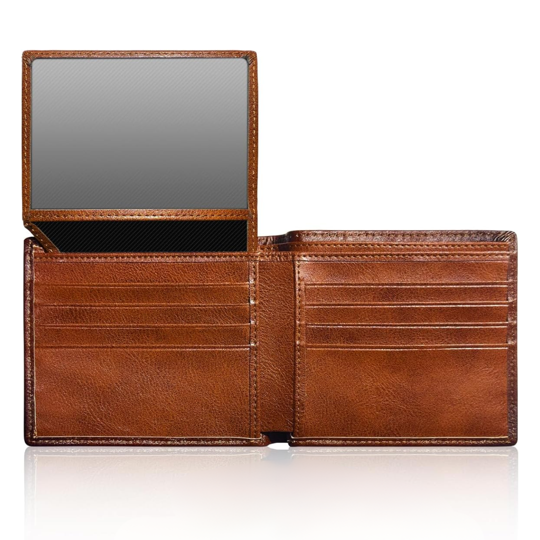 Men's Bifold Wallet with RFID Protection and 10 Card Slots 1