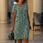 Georgina | Graceful V-Neck Midi Dress 1