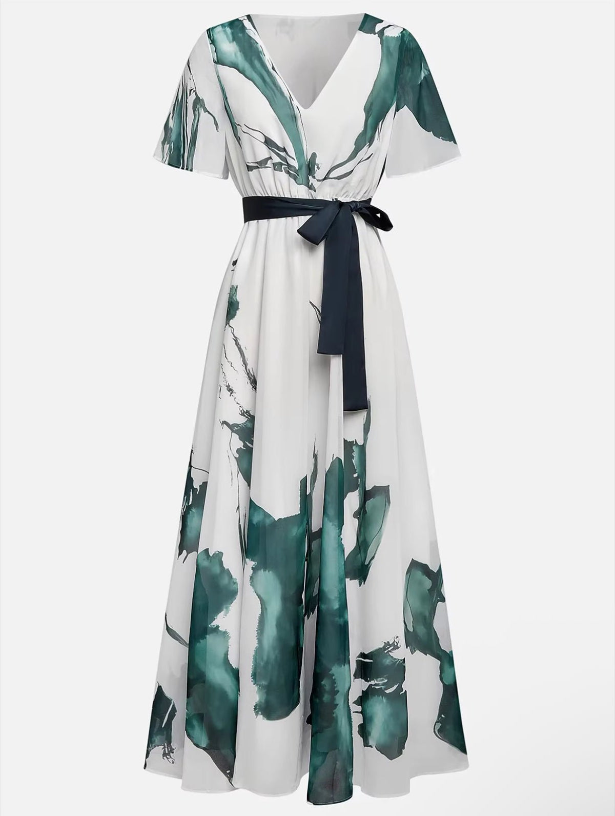 Winona | Watercolor Print Long Dress 6
