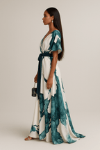 Winona | Watercolor Print Long Dress 2