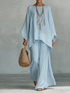 Jacqui | Elegant Wide Sleeve and Pant Set 2