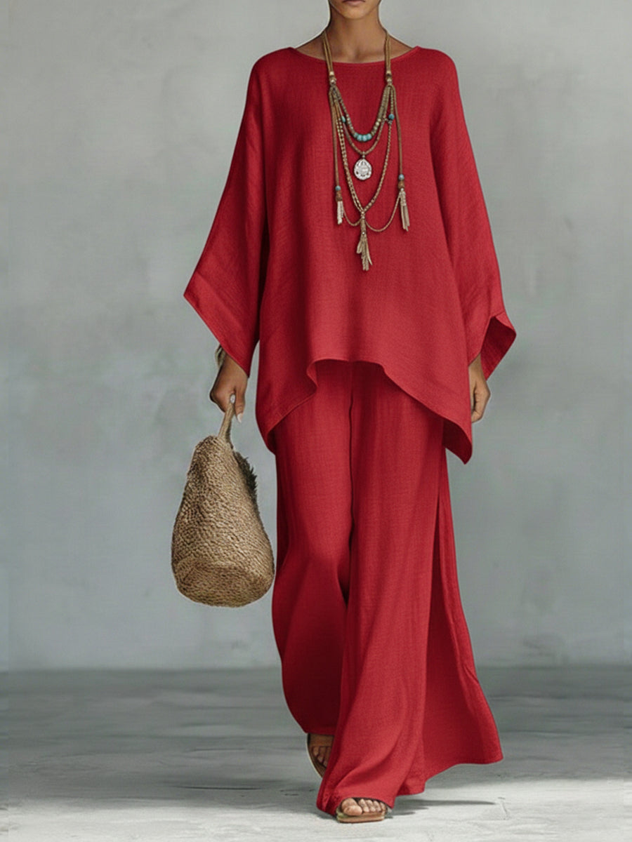 Jacqui | Elegant Wide Sleeve and Pant Set 3