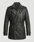 Men's Double-Breasted Trench Coat with Notched Lapel 1
