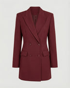 Women's Double-Breasted Blazer Dress with Notched Lapels 4