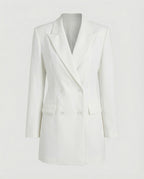 Women's Double-Breasted Blazer Dress with Notched Lapels 2