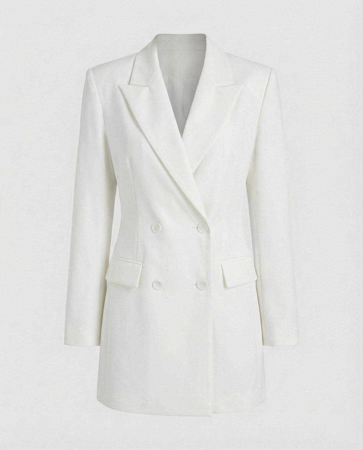 Women's Double-Breasted Blazer Dress with Notched Lapels 2