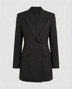 Women's Double-Breasted Blazer Dress with Notched Lapels 3