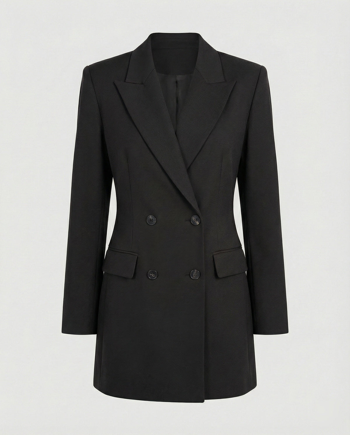 Women's Double-Breasted Blazer Dress with Notched Lapels 3
