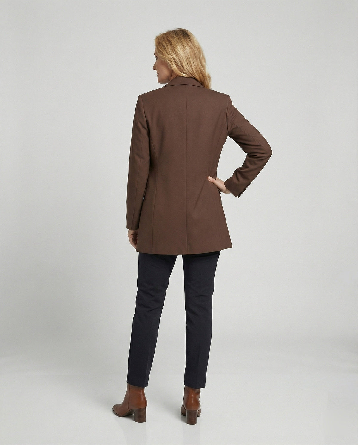 Women's Double-Breasted Blazer Dress with Notched Lapels 5